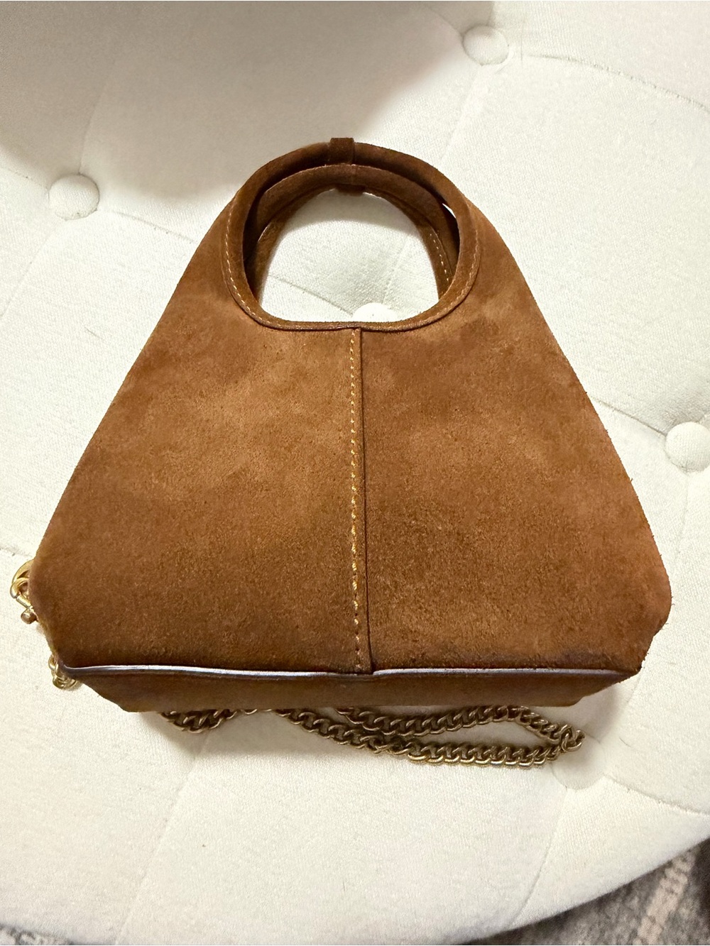 Coach Suede Lana 19 Tote Bag with Chain crossbody strap - Picture 7 of 12